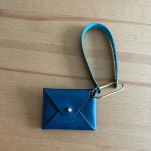Avryn Co. Classic Leather Wallet Wristlet in Ocean Blue